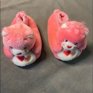 Love-A-Lot Care Bear Toddler Slippers Size XL 11 12 Pink Hearts